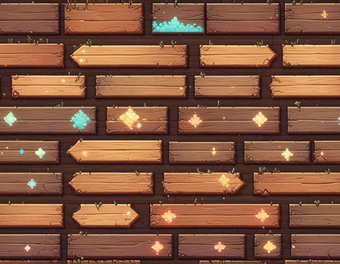 Wooden sign navigation tiles background